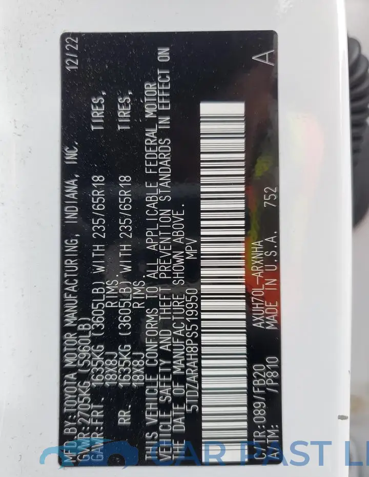 5TDZARAH8PS519950# 13