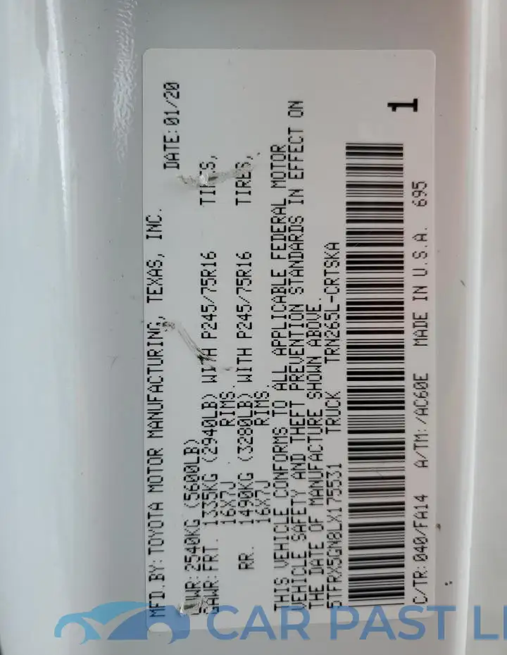5TFRX5GN8LX175531# 13