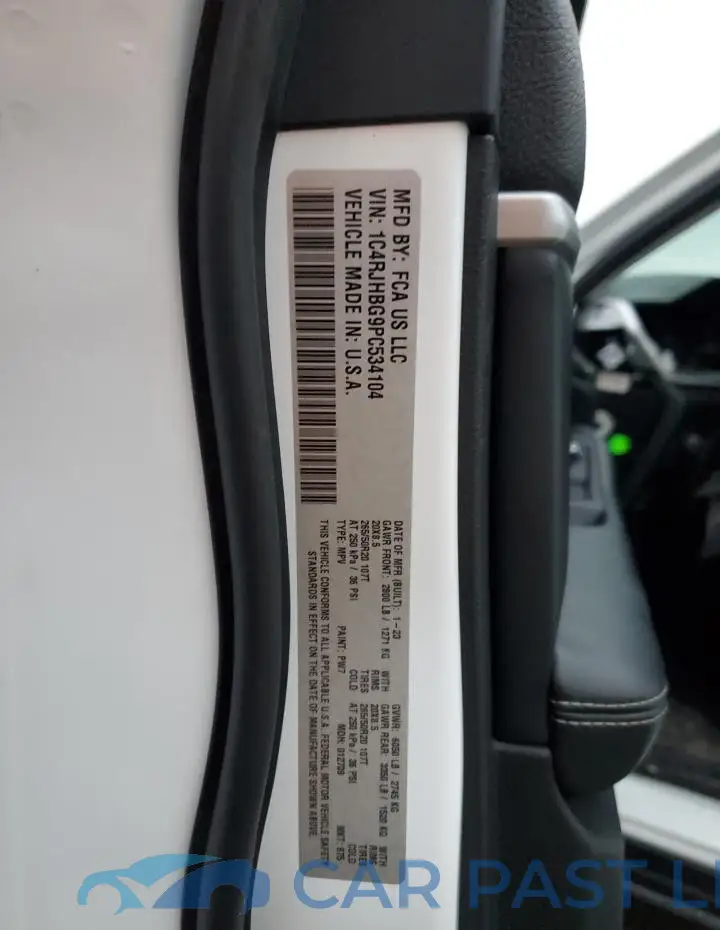 1C4RJHBG9PC534104# 12