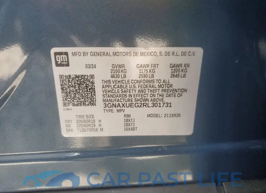 3GNAXUEG2RL301731# 14