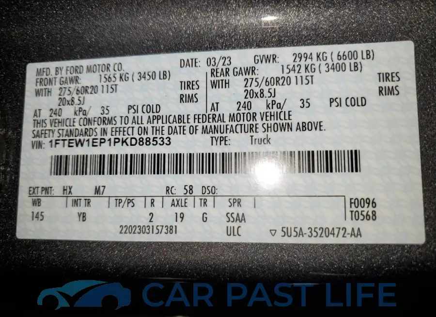 1FTEW1EP1PKD88533# 13