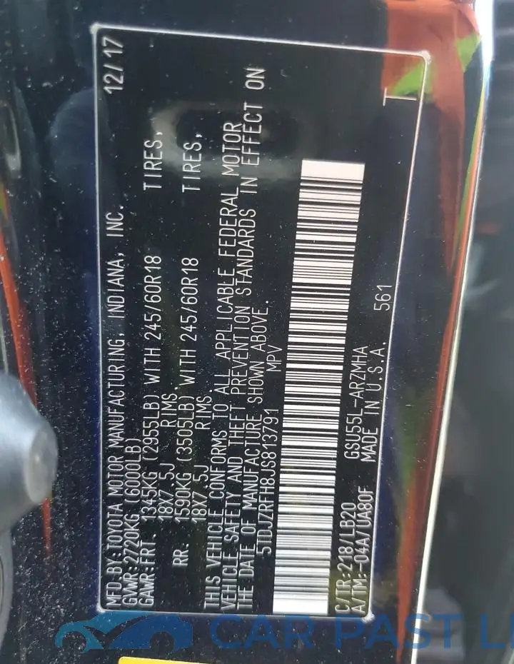 5TDJZRFH8JS813791# 13