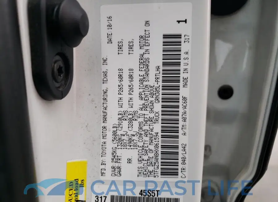 5TFGZ5AN8HX061594# 12