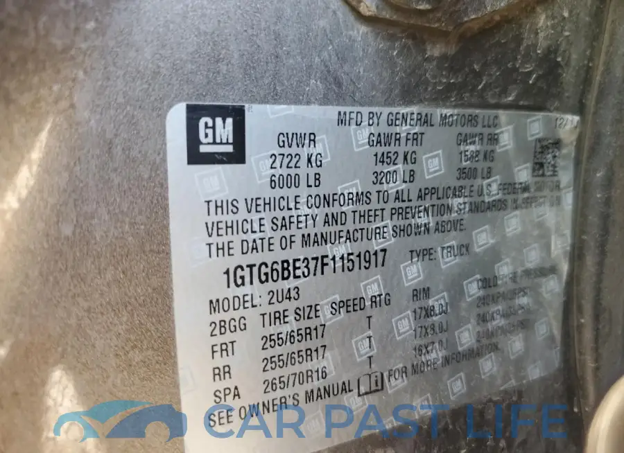 1GTG6BE37F1151917# 12