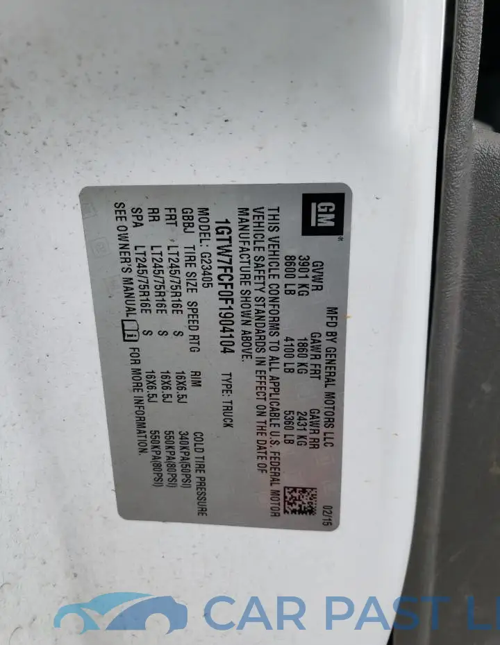 1GTW7FCF0F1904104# 13