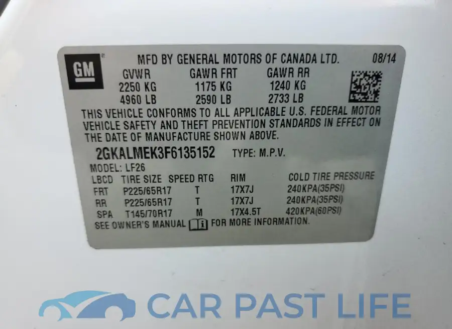 2GKALMEK3F6135152# 13