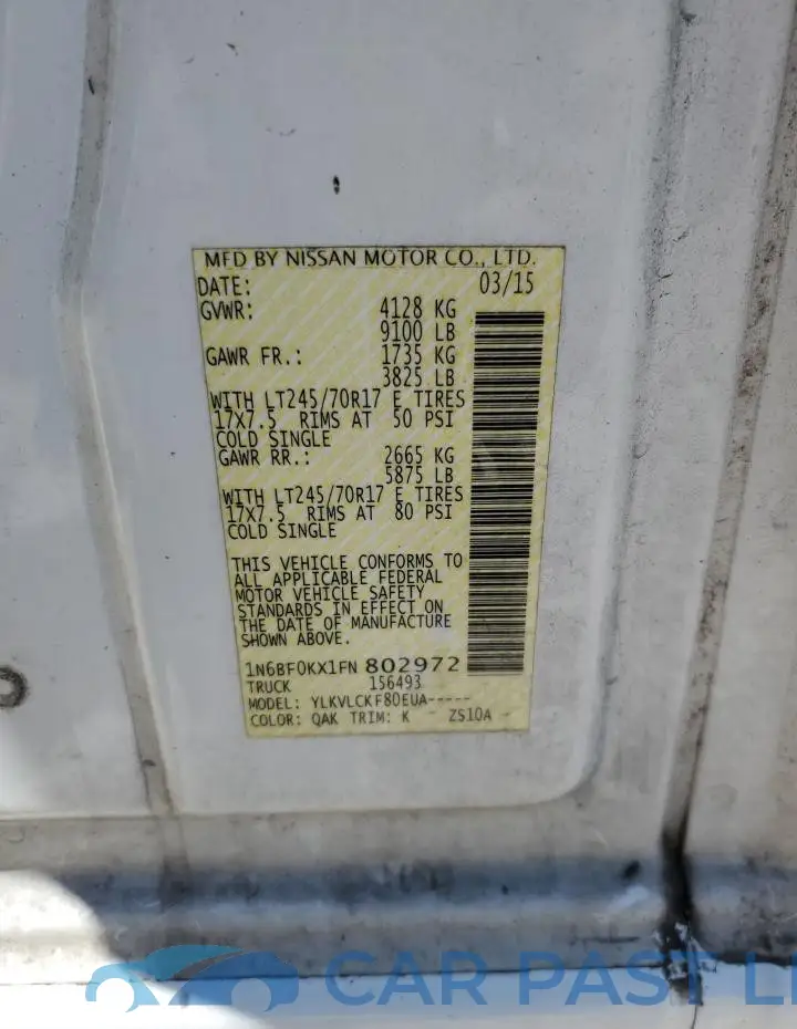 1N6BF0KX1FN802972# 12