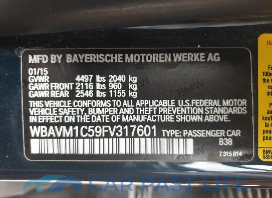 WBAVM1C59FV317601# 13