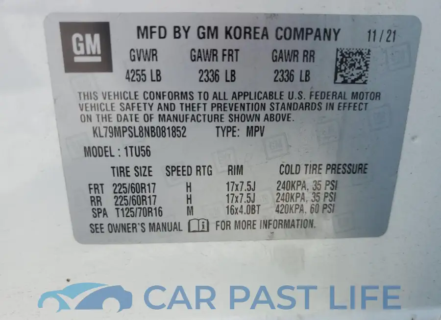 KL79MPSL8NB081852# 13