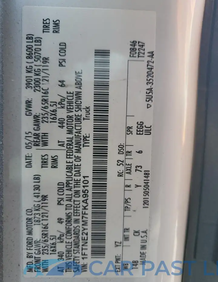 1FTNE2YM7FKA95101# 13