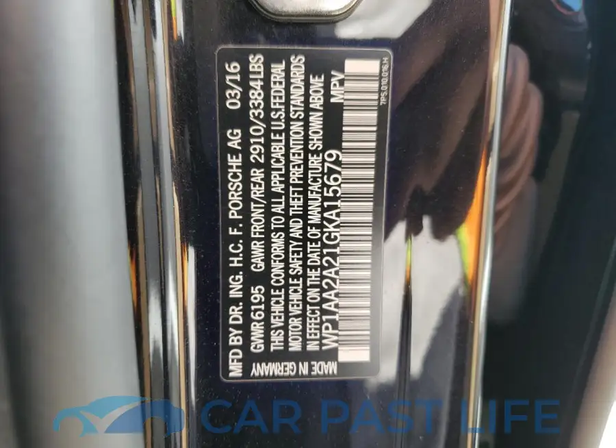 WP1AA2A21GKA15679# 13