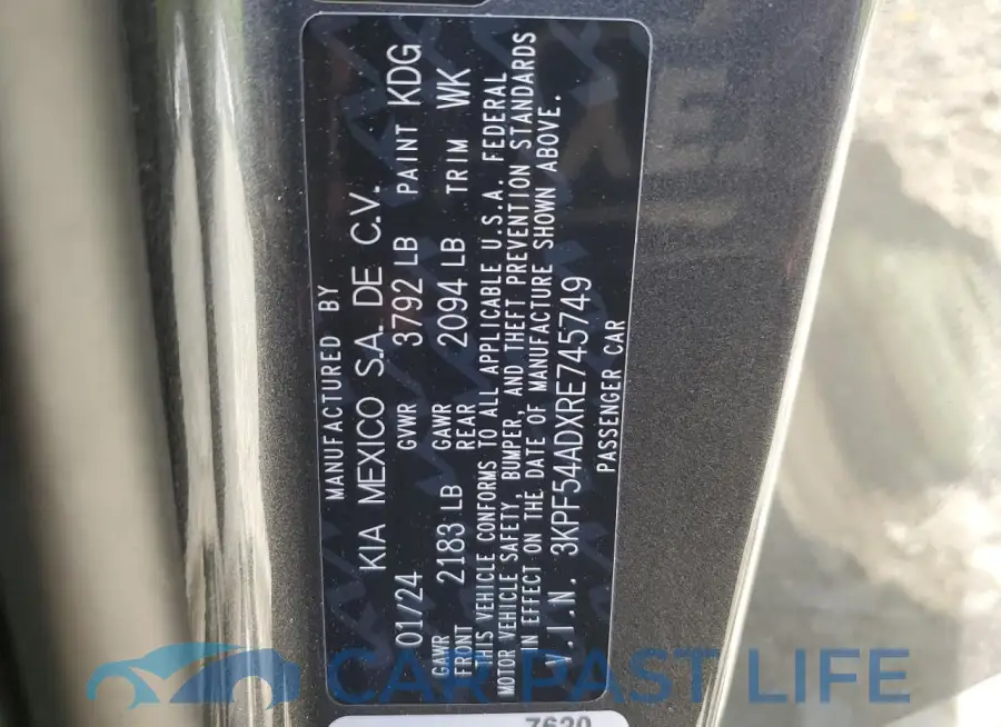 3KPF54ADXRE745749# 12