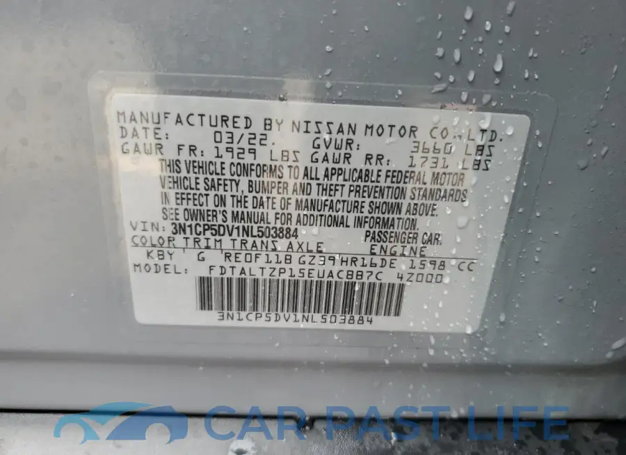 3N1CP5DV1NL503884# 12