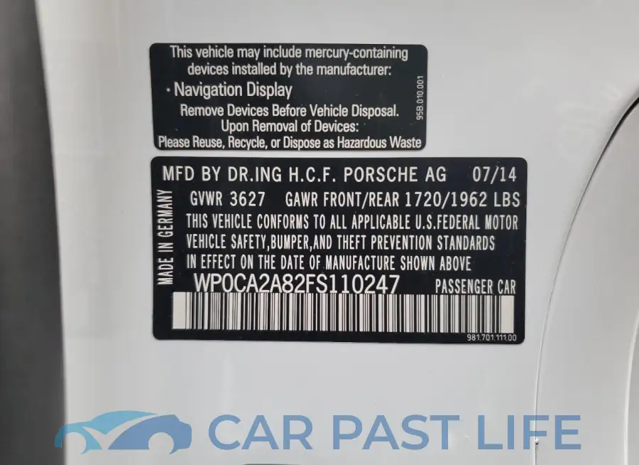 WP0CA2A82FS110247# 12