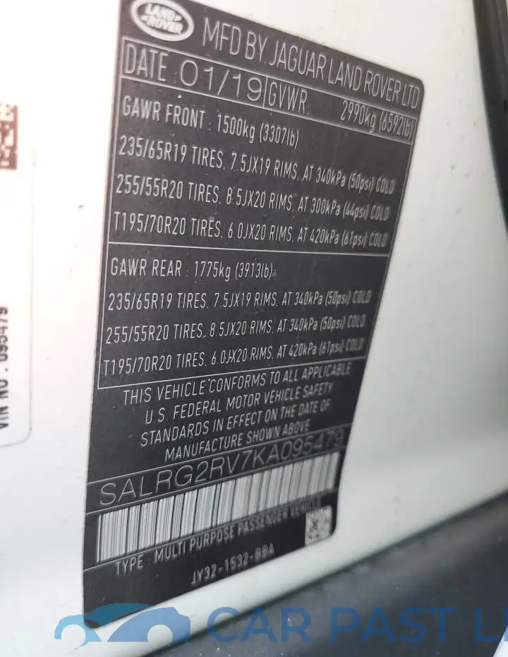 SALRG2RV7KA095479# 13