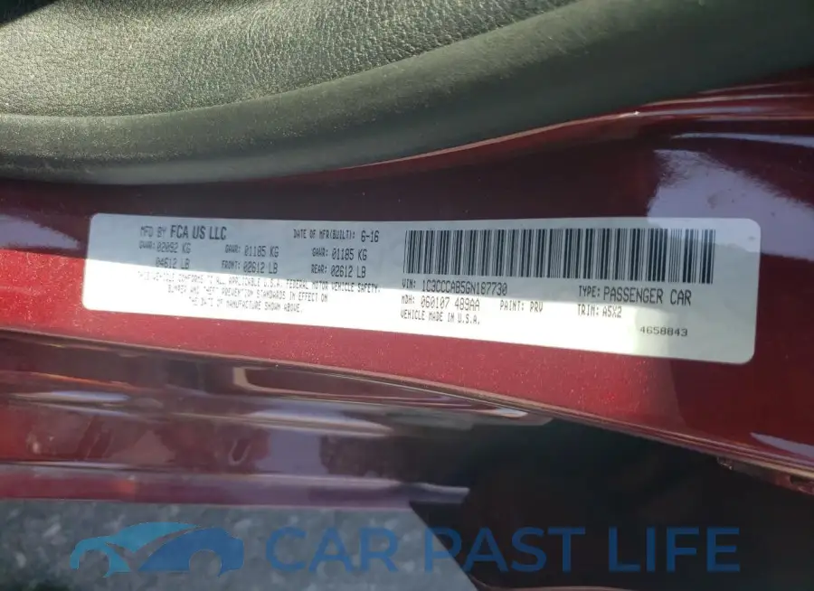 1C3CCCAB5GN187730# 12