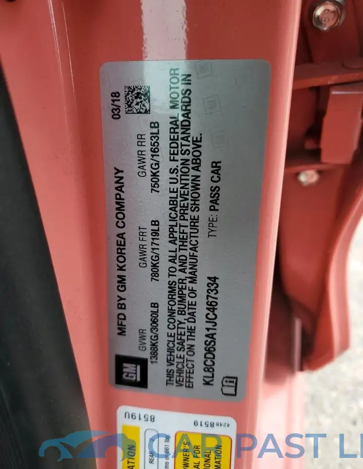 KL8CD6SA1JC467334# 12