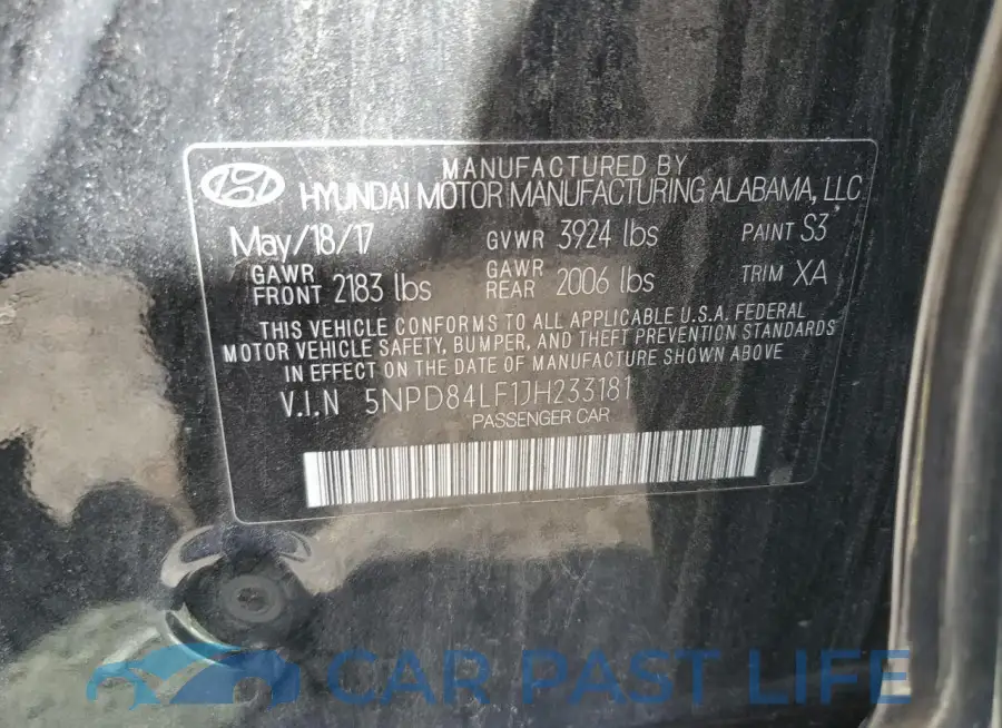 5NPD84LF1JH233181# 12