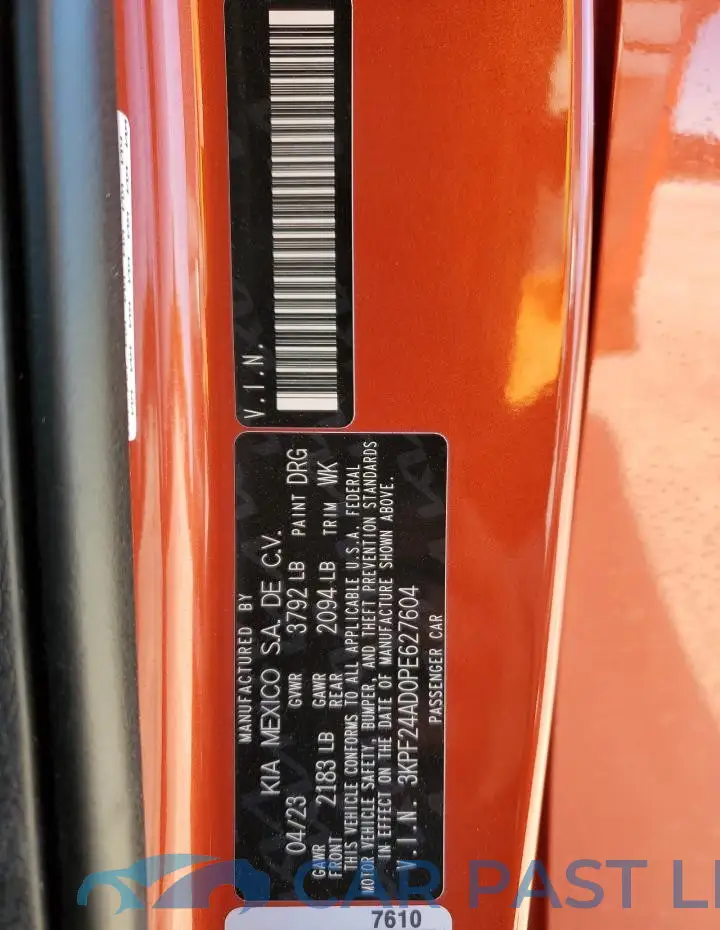 3KPF24AD0PE627604# 13