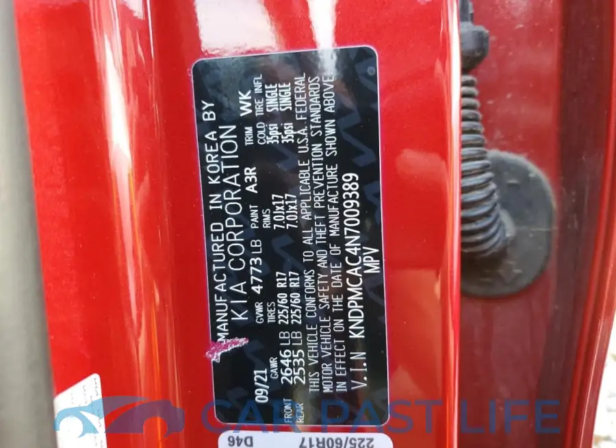 KNDPMCAC4N7009389# 14