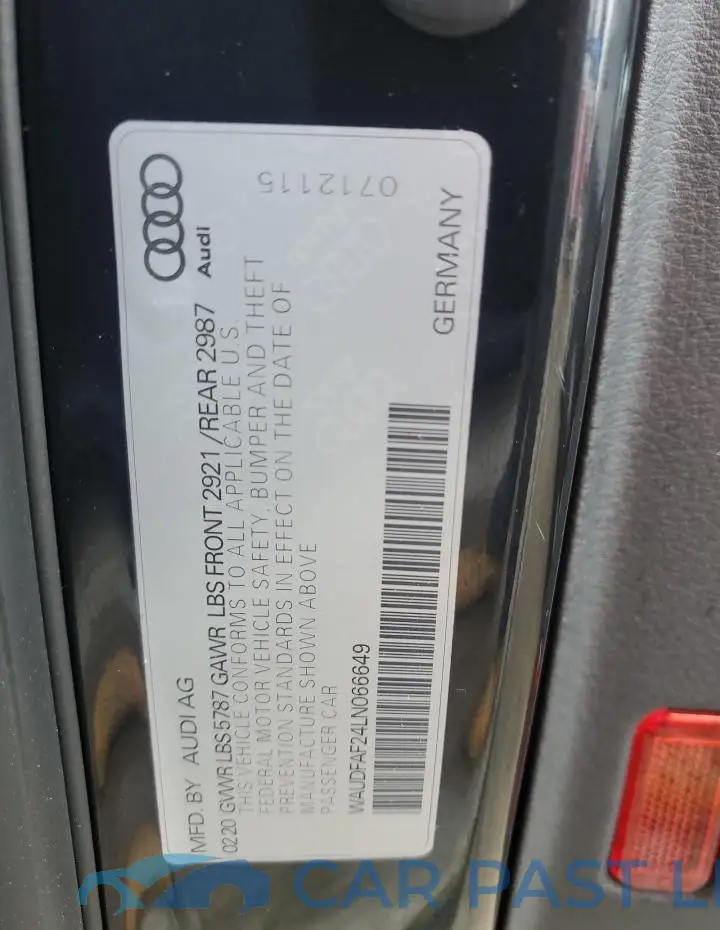 WAUDFAF24LN066649# 13