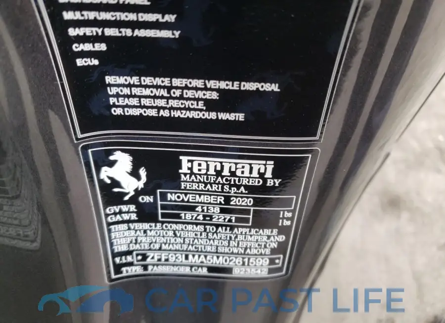 ZFF93LMA5M0261599# 12