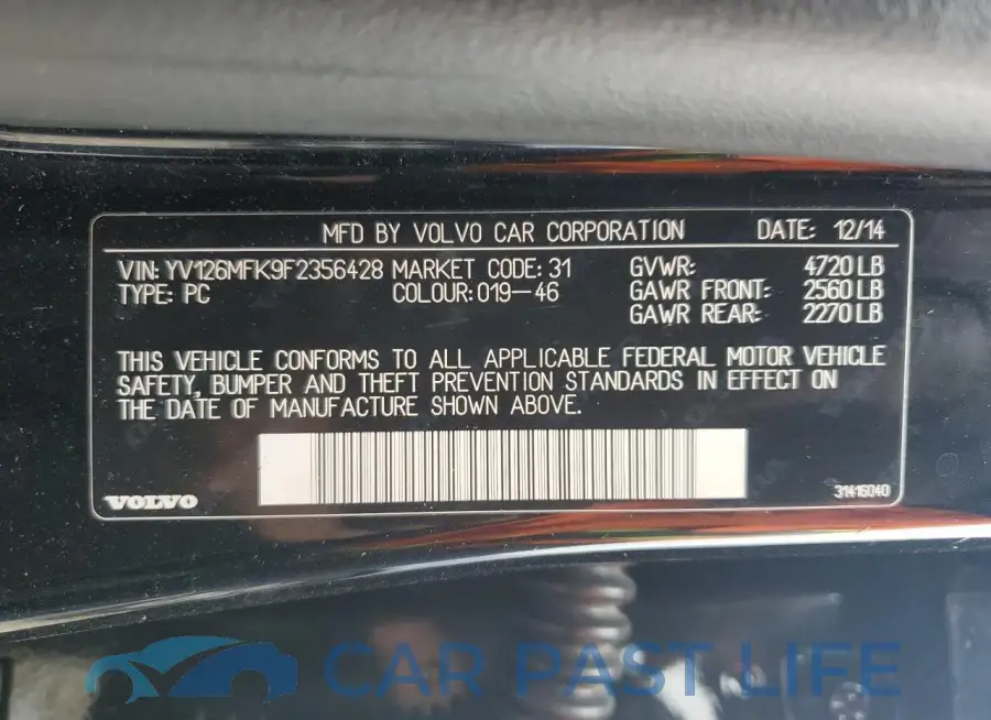 YV126MFK9F2356428# 12