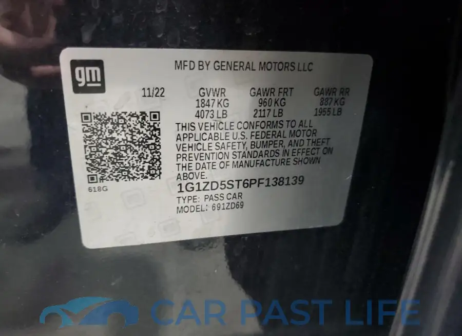 1G1ZD5ST6PF138139# 12