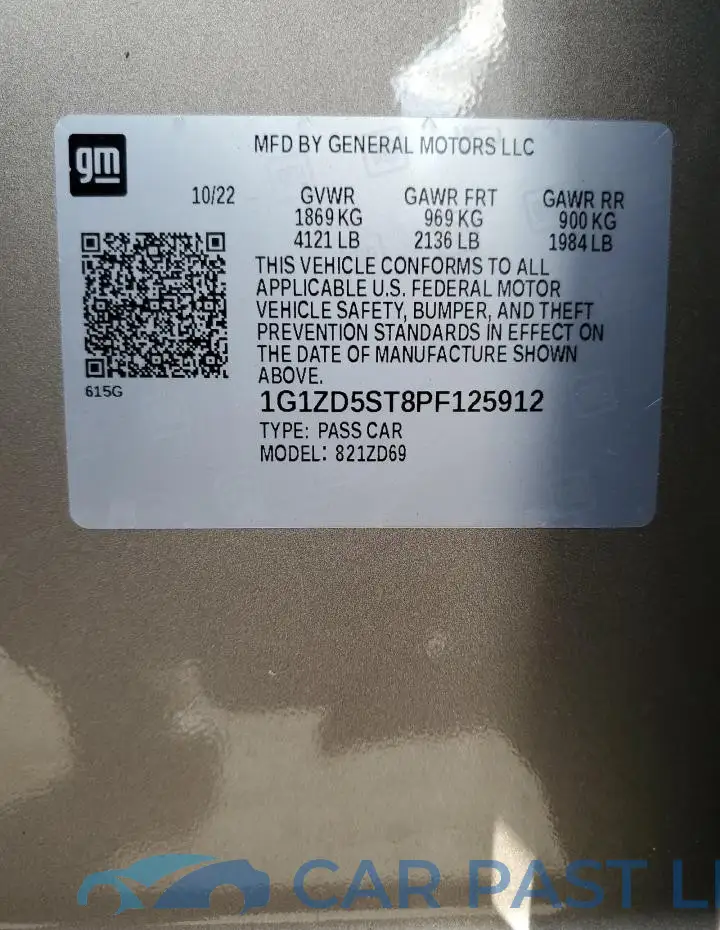 1G1ZD5ST8PF125912# 13