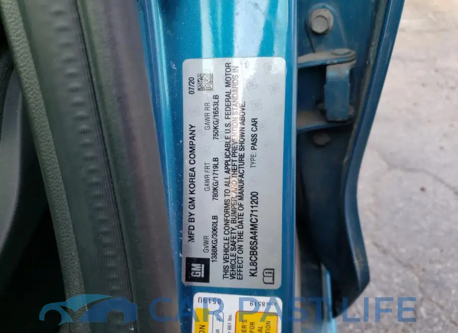 KL8CB6SA4MC711200# 12