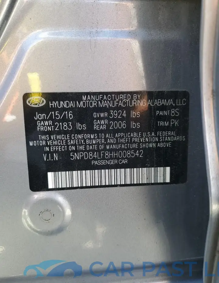 5NPD84LF8HH008542# 12