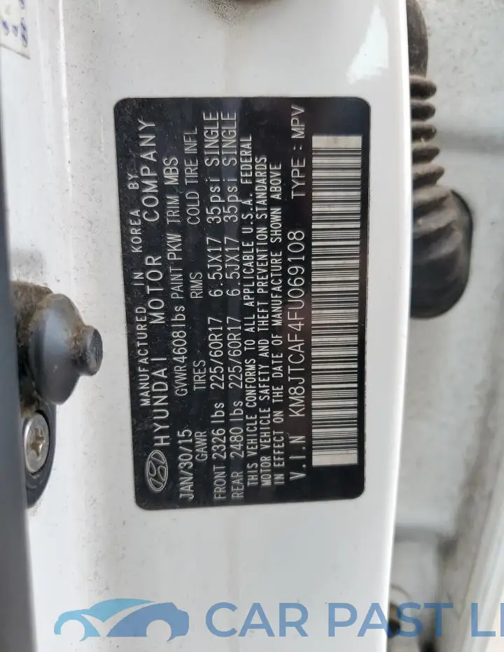 KM8JTCAF4FU069108# 14