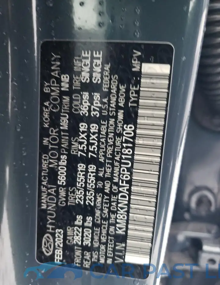 KM8KNDAF6PU181706# 13