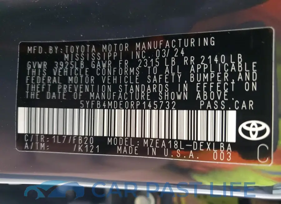 5YFB4MDE0RP145732# 12