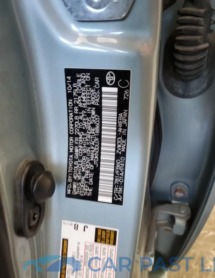 JTDKN3DU7F1886037# 12