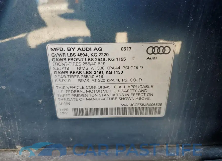 WA1JCCFS5JR006809# 13