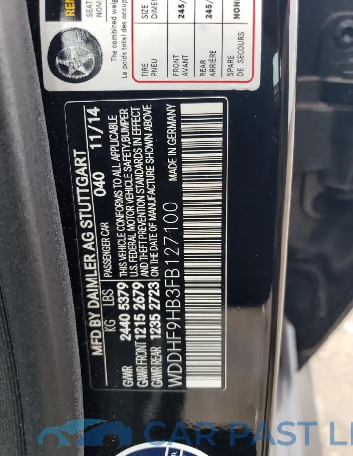 WDDHF9HB3FB127100# 12