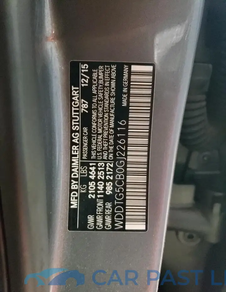 WDDTG5CB0GJ226116# 12