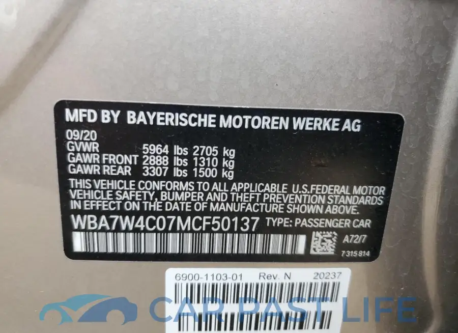 WBA7W4C07MCF50137# 12