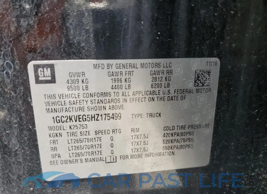 1GC2KVEG5HZ175499# 12