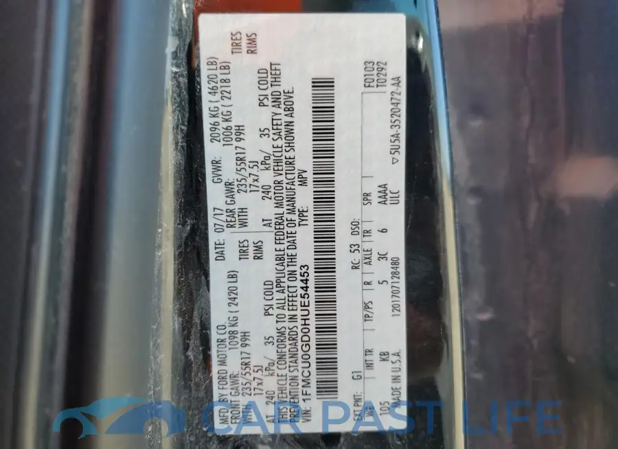 1FMCU0GD0HUE54453# 13