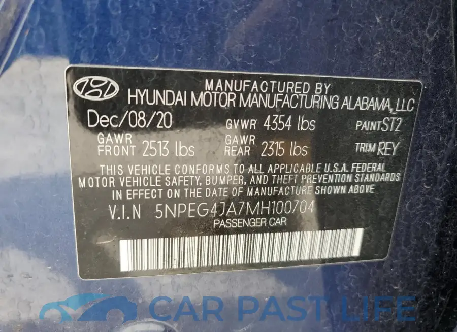 5NPEG4JA7MH100704# 12