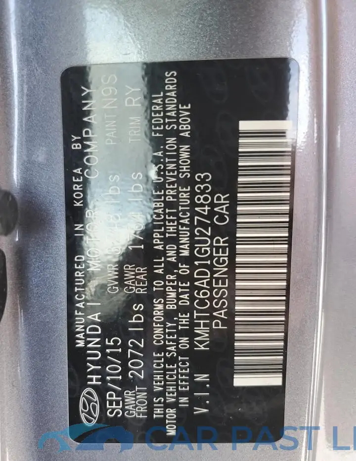 KMHTC6AD1GU274833# 12