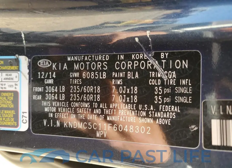 KNDMC5C11F6048302# 13