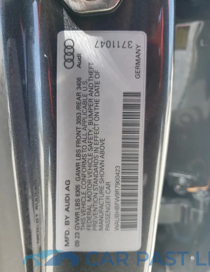 WAUBHBFW9R7900423# 12