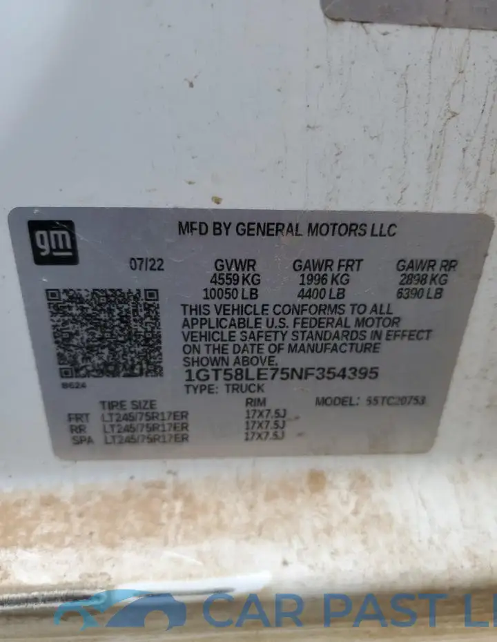 1GT58LE75NF354395# 13