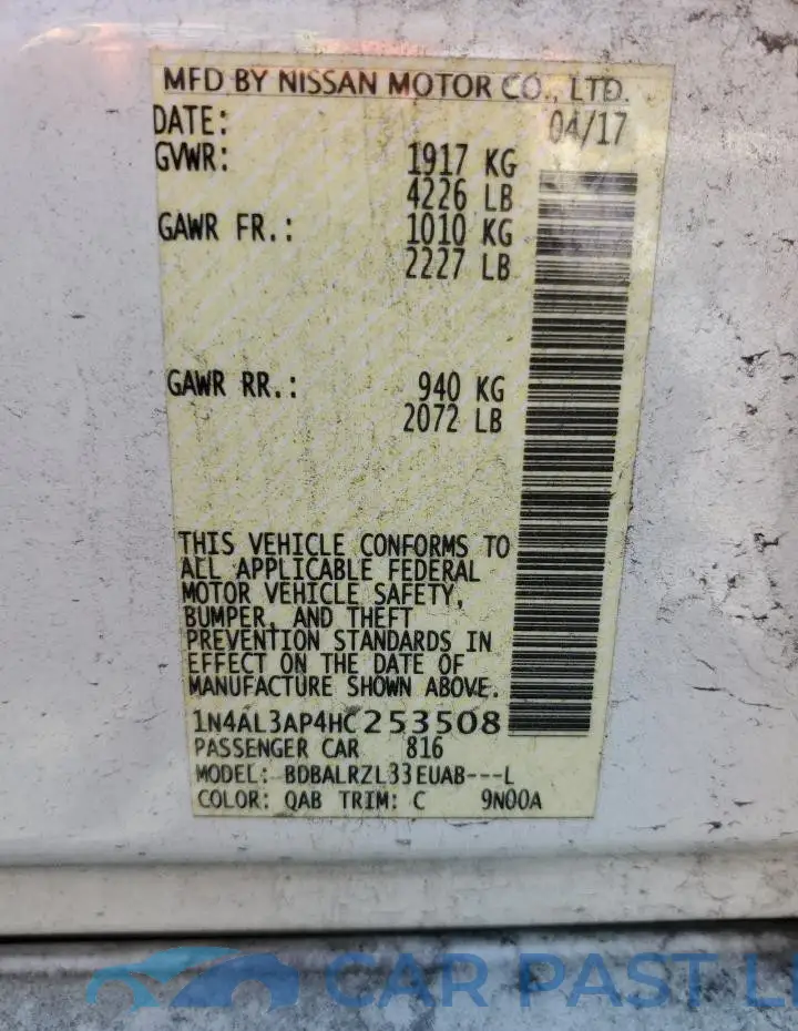 1N4AL3AP4HC253508# 12
