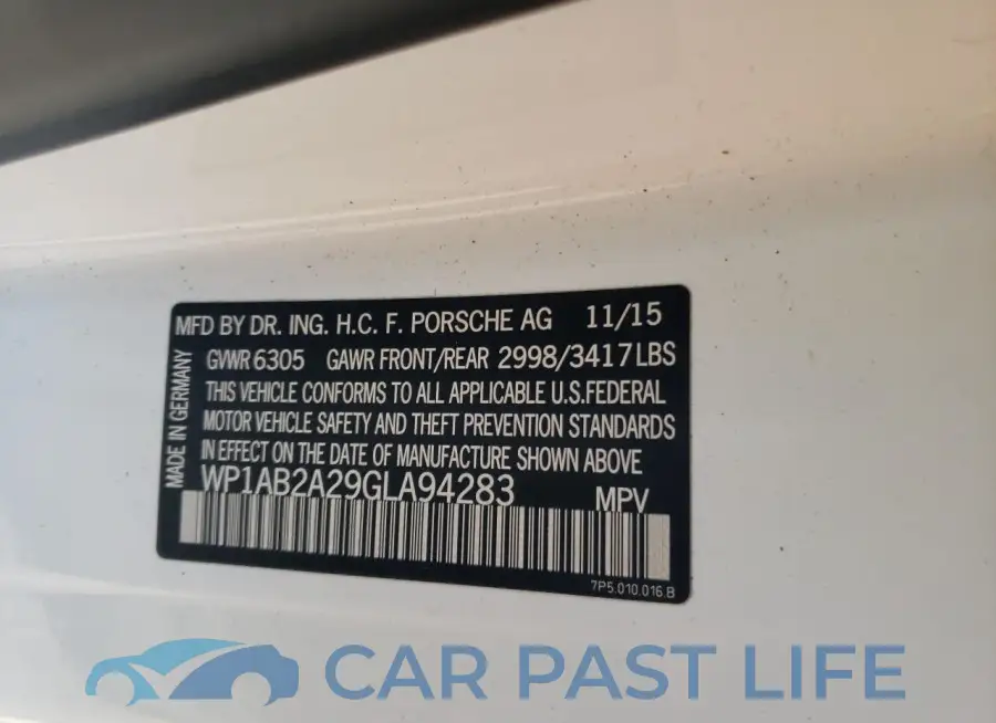 WP1AB2A29GLA94283# 13
