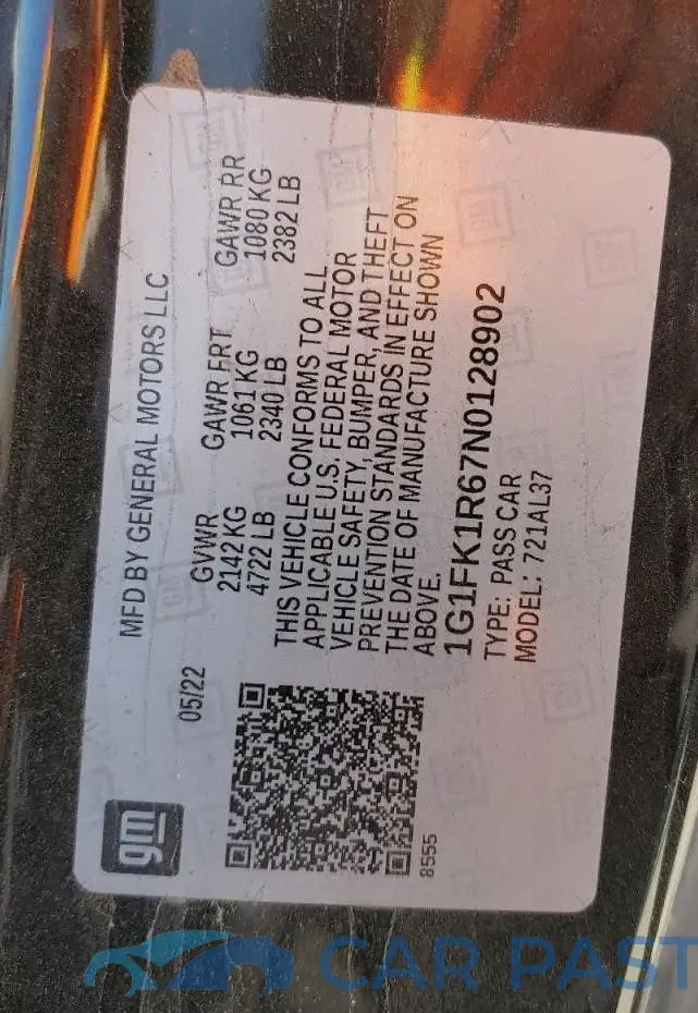 1G1FK1R67N0128902# 10