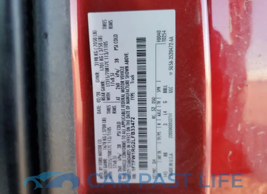 1FTFW1RG2LFB33472# 12